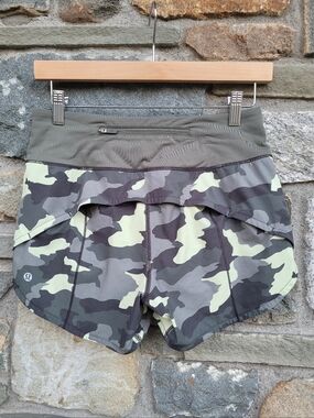 Lululemon HR Speed Up Shorts 365 Heritage Camo Crispin